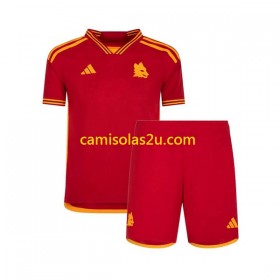 Camisolas de futebol As Roma Criança Equipamento Principal 2023/24 Manga Curta